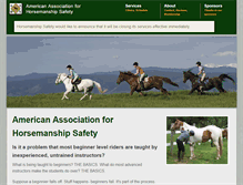 Tablet Screenshot of horsemanshipsafety.com